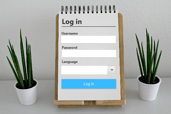 Project Login Page for GUI